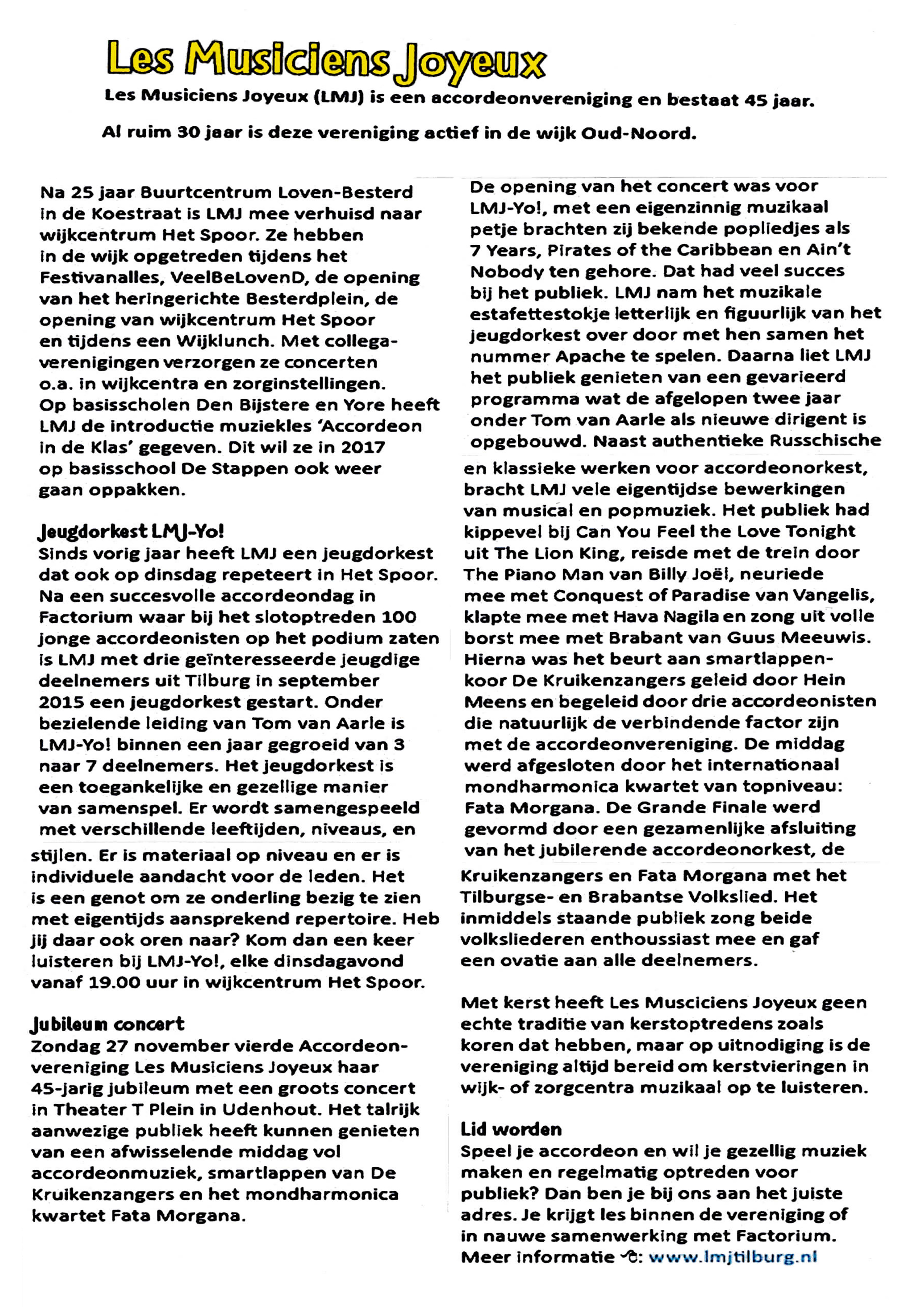P-Verslag Pleinconcert 2016 van wijkkrant Oud-Noord Tilburg
